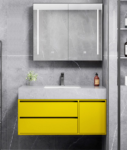 Fabrique directe tout alliage d'aluminium anti-brouillard lumière LED intelligent écran tactile commutateur salle de bains Smart Cabinet miroir