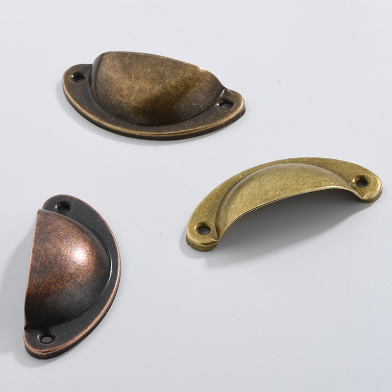 Métaux de cuisine tiroir armoire poignée de porte Shellantique Brass porte armoire boutons RCW-26986