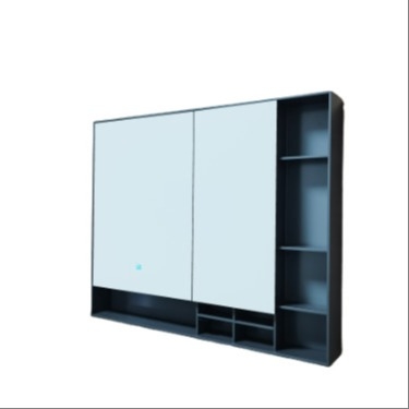 Armoire de miroir de beauté intelligente avec réfrigérateur Toutes les lumières LED en aluminium toucher ouvrir les lumières de débrouillard