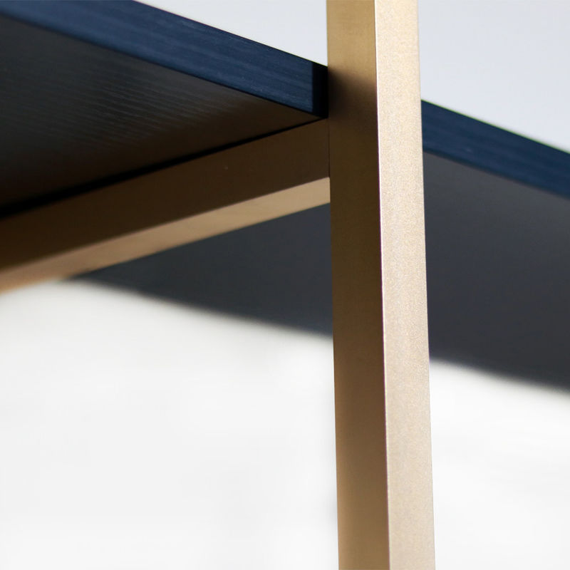 GV étagère 820mm de mur de cadre en métal d'aluminium d'or de 3 couches pour le décor à la maison