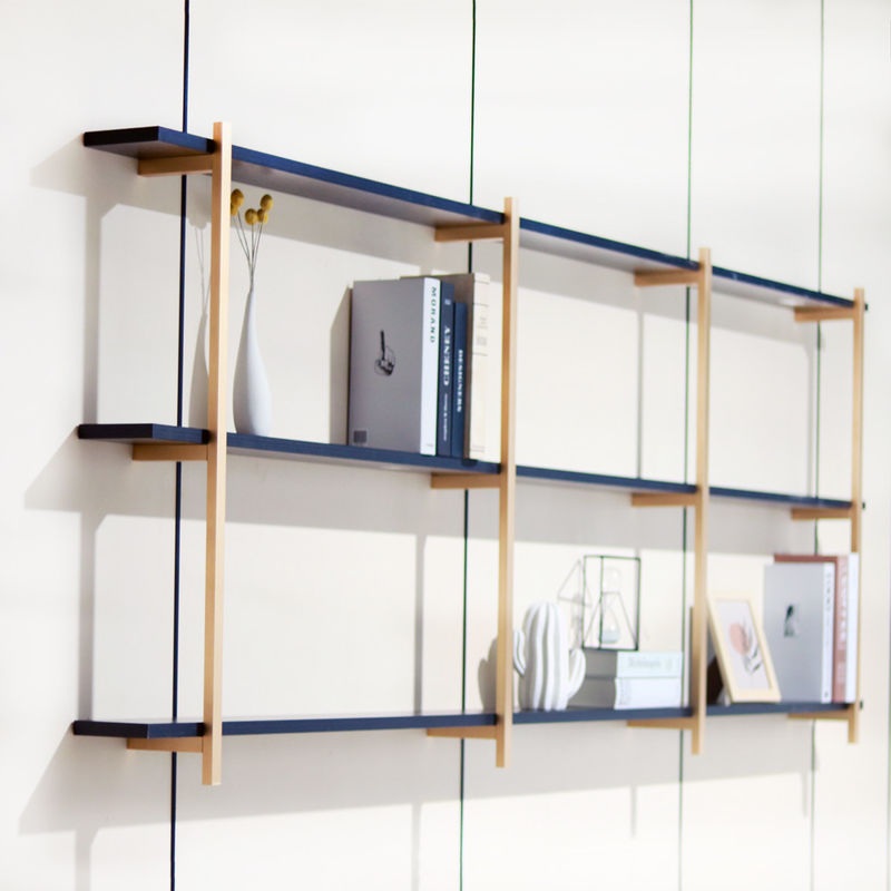 GV étagère 820mm de mur de cadre en métal d'aluminium d'or de 3 couches pour le décor à la maison