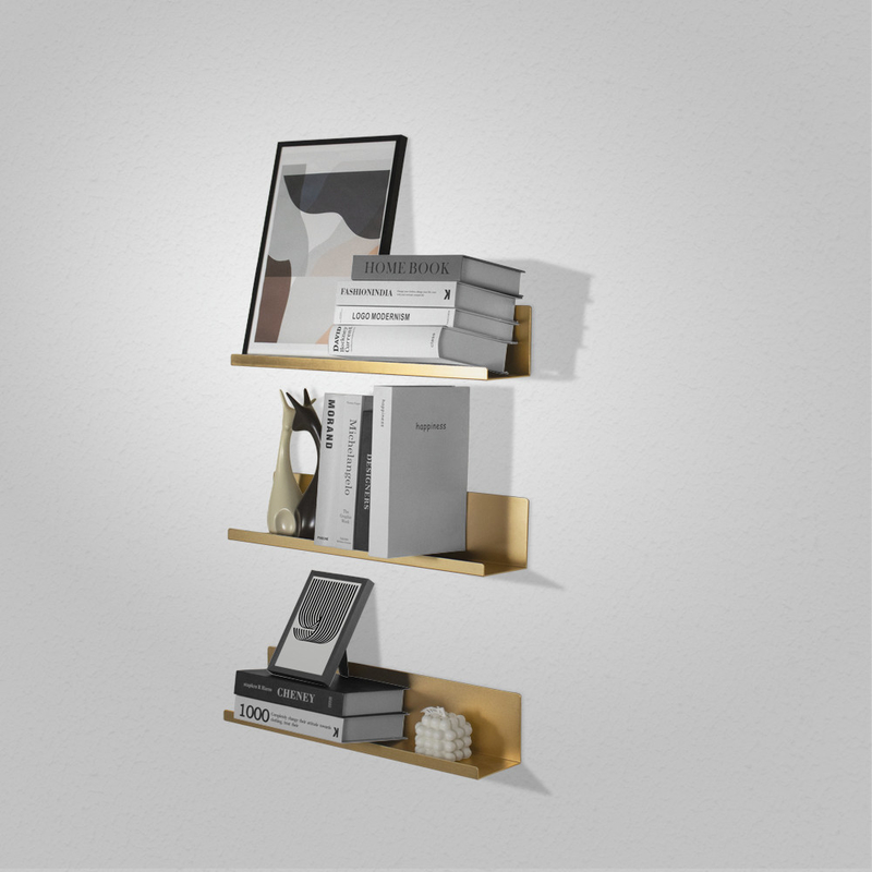 L'OEM a adapté les étagères aux besoins du client de flottement de livre de mur en métal noir décoratif en aluminium d'étagère