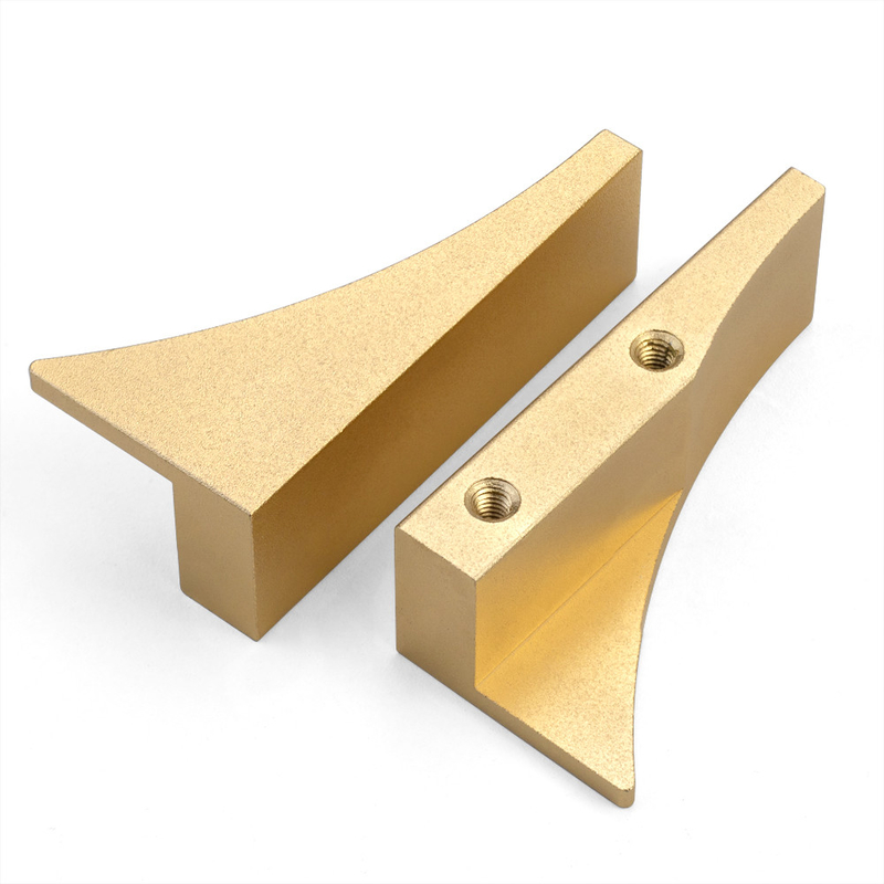 Poignées de porte en aluminium d'or quatre étoiles modernes de placard pour la décoration