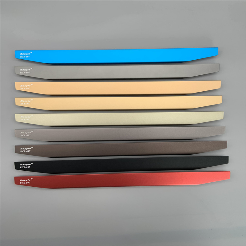 Le bord en aluminium de forme de J d'or tire le doigt moderne de Cabinet tire le métal pour la bibliothèque